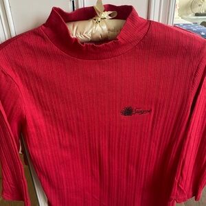Cutter & Buck Vibrant Red Ribbed Top